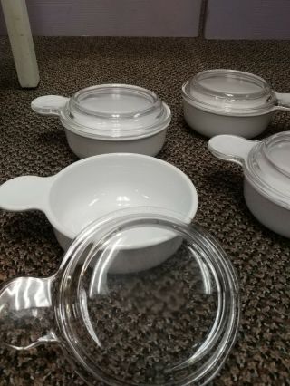Set of 4 Corning Ware Grab It Bowls P - 150 - B,  With Glass Lids 2