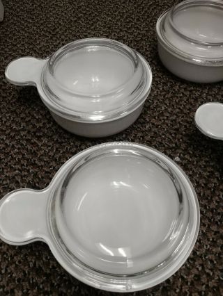 Set of 4 Corning Ware Grab It Bowls P - 150 - B,  With Glass Lids 3