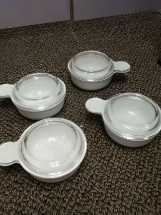 Set of 4 Corning Ware Grab It Bowls P - 150 - B,  With Glass Lids 4