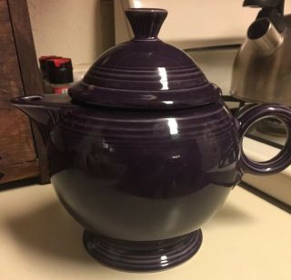 Fiestaware Plum Teapot Inbox - Lines