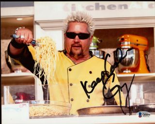 Guy Fieri Signed 8x10 Photo Beckett Bas Diners Drive Ins And Dives 1