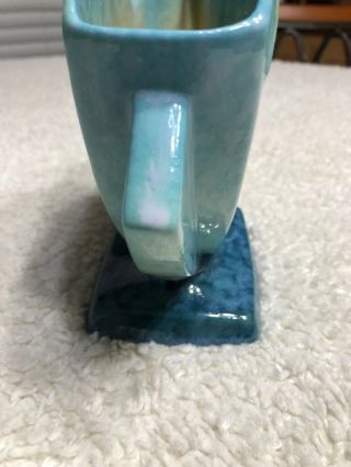 Roseville Pottery Wincraft Blue Pine Cone In Azure Blue Glossy Glaze Vase 272 - 6 7