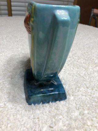 Roseville Pottery Wincraft Blue Pine Cone In Azure Blue Glossy Glaze Vase 272 - 6 8