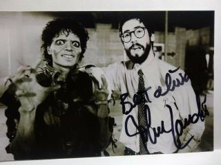 John Landis Hand Signed Autograph 4x6 Photo With Michael Jackson Thriller