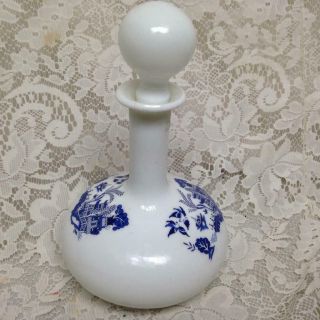Vintage,  Rare,  Blue Willow 3pc Set Milk Glass Tumble - up 7