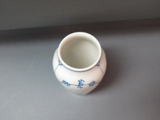 RARE Vintage Royal Copenhagen Blue Fluted Half Lace Porcelain Vase 384 3