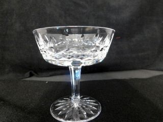 6 Lismore by Waterford Crystal Cut Glass Champagne / Tall Sherbet Ireland signed 3
