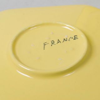 Set of 4 HB Henriot Quimper France Soleil Yellow Cup & Saucer Octagon 8 - Piece 5