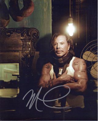 Mickey Rourke The Wrestler Oscar Winner Signed 8x10 Photo With