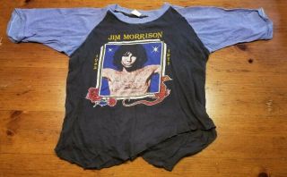 Vtg 1980 ' s The Doors Jim Morrson Rock n Roll 2 Sided T Shirt 3