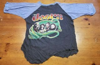 Vtg 1980 ' s The Doors Jim Morrson Rock n Roll 2 Sided T Shirt 4