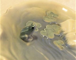 KARL ENS Vintage Porcelain Trinket / Condiment Dish Germany - Nymph with Frog 3
