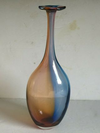 Vintage Signed Kjell Engmann Kosta Boda Rainbow Glass Fidji Vase Bottle 48858