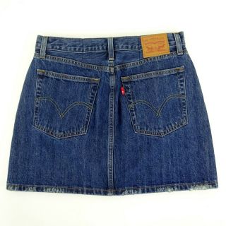Miranda Lambert LEVI ' S Blue Denim Slight Distressed Jean Skirt Size 29 2