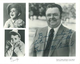 Spanky Mcfarland Our Gang Little Rascals Hand Signed Autographed Photo