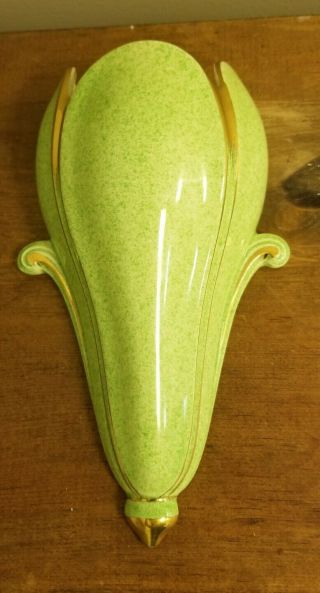 Rare Vintage Royal Winton Grimwades Green Wall Pocket Vases 4