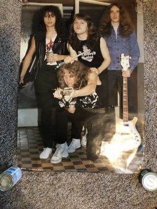 Vintage 1985 Metallica Poster 33.  5 X 23.  5 Inches