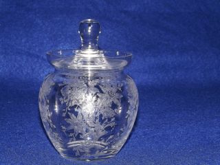 Cambridge Wildflower Etched Marmalade Jar With Lid