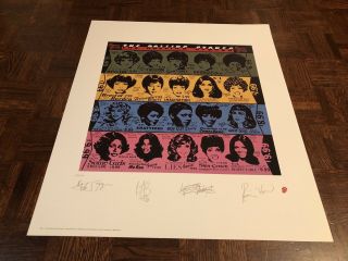 The Rolling Stones Some Girls Limited Edition Plate Signed Lithograph 3199/5000