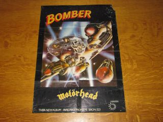 Motorhead - Bomber - 1979 Uk Promo Poster (nwobhm Promo)
