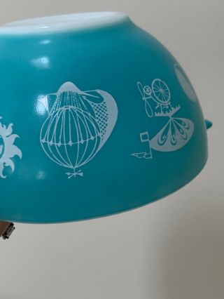 Too cute Pyrex Hot Air Balloon Dip Bowl 441 1 1/2 Pint RARE 4