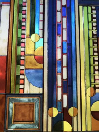 Frank Lloyd Wright stained glass panel,  Suncatcher 4