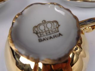 Bavarian Porcelain Gold Demitasse Coffee Tea Set 3