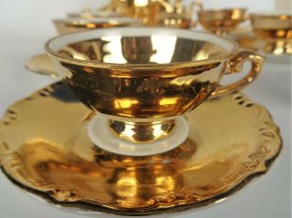 Bavarian Porcelain Gold Demitasse Coffee Tea Set 4
