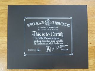 British Bbfc Film Certification Card The Weekend Guest