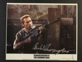 Arnold Schwarzenegger (the Running Man) Autograph 8 X 10 Photograph