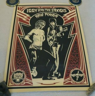 Iggy & The Stooges Screen Print Poster,  Obey Raw Power Hammersmith 2010 Iggy Pop