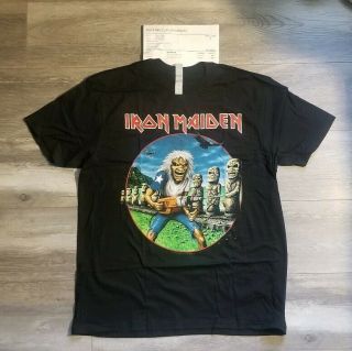Iron Maiden Santiago Chile Official Shirt Lrg Rare 2019 Legacy Of The Beast Tour