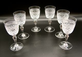 Bacarat Crystal Sherry Glasses Set Of 6 - - Hrh