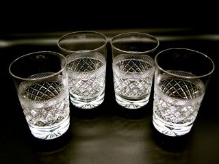 Bacarat Crystal Whisky Glasses/tumblers Set Of 4 - - Hrh
