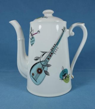 Rare Vintage 50s Royal Worcester Fiesta Flameproof Teapot Musical Instruments