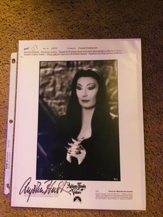 Anjelica Huston The Addams Family Autographed Photo Signed Wcoa