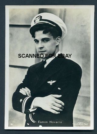 Ramon Novarro In Uniform Vintage Lux Series 1930s Photo Postcard