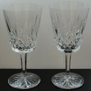 Set Of 2 Waterford Crystal " Lismore " Water Goblets