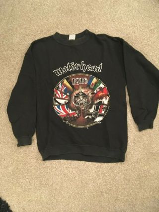 Motorhead Vintage 1991 Tour Sweatshirt 1916 Lemmy Ace Of Spades