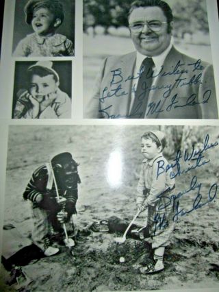 Spanky Mcfarland Signed 8x10 Photos Little Rascals Our Gang Child Actor