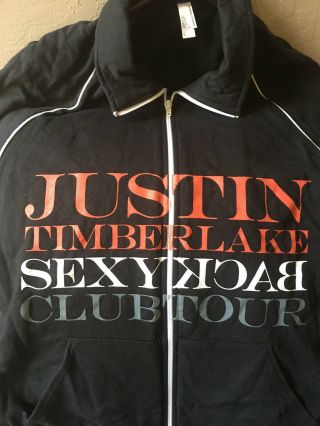 Vintage Justin Timberlake Sexy Back Club Tour Size Large Black Jacket Unworn