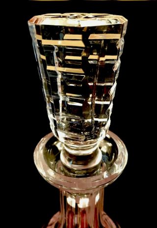 STUNNING LARGE WATERFORD CUT CRYSTAL DECANTER W/ STOPPER - LISMORE PATTERN 4