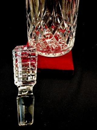 STUNNING LARGE WATERFORD CUT CRYSTAL DECANTER W/ STOPPER - LISMORE PATTERN 6