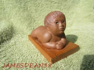 Robert Maxwell Noel Osheroff Design Stoneware Baby Child Figurine Sculpture