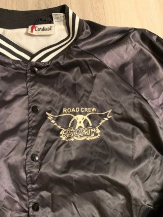 Vintage Aerosmith Road Crew Satin Jacket Xl 2