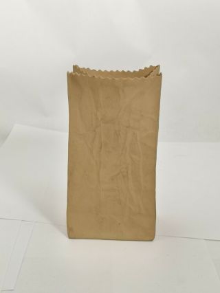 Michael Harvey Craft Pottery Quebec Canada Brown Paper Bag Vase 1 EXC 4