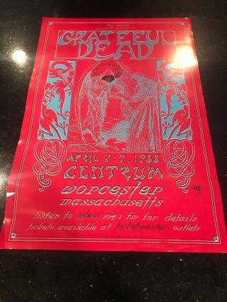 1988 Greatful Dead Poster 23x15 1/2