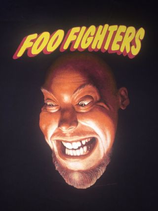 Vintage Foo Fighters European Tour T - Shirt Rare 95 Grohl Roswell.