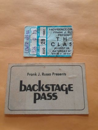 The Clash Ticket Pass Punk Ramones Sex Pistols Damned