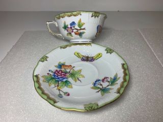 Herend Queen Victoria Tea Cup and Saucer 734 VBO 3